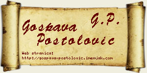 Gospava Postolović vizit kartica